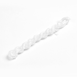 Nylonowy sznurek jubilerski, biały, 1mm, 24m do makramy